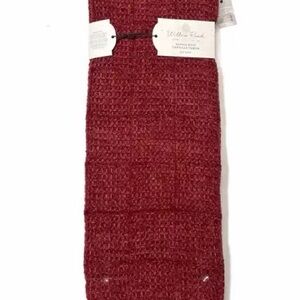 Artisan 34 Willow Road Waffle Knit Chenille Throw Blanket in Burgundy::NWT::